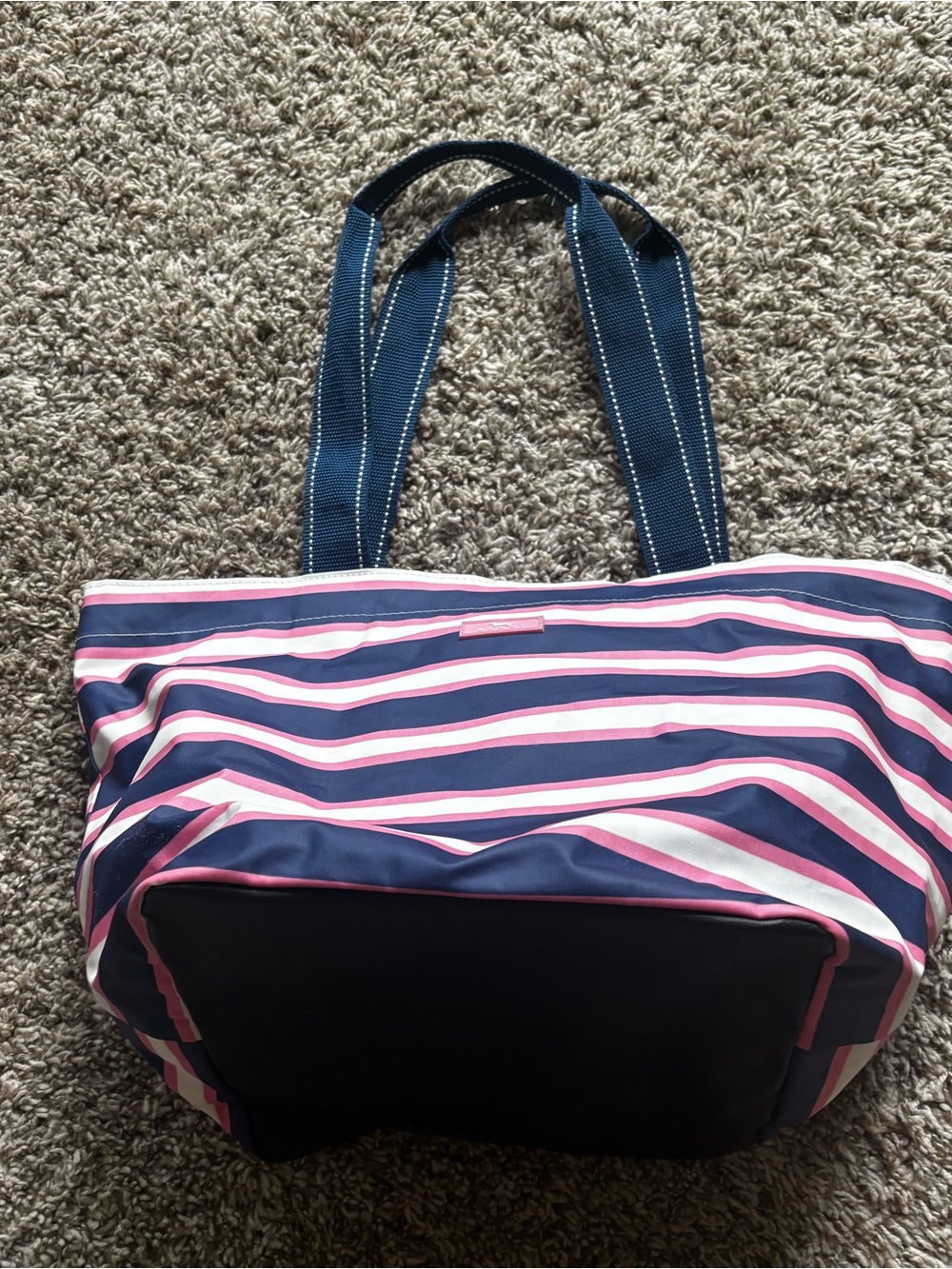 Scout Navy and Pink Striped Tote Bag desertcart logo medium great condition - Picture 9 of 11
